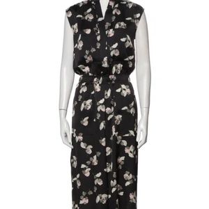 Vince Floral V-Neck Jumpsuit